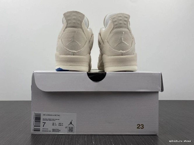 Cheap Jordan 4 Canvas (W) DQ4909-100 Blank Retro 0718